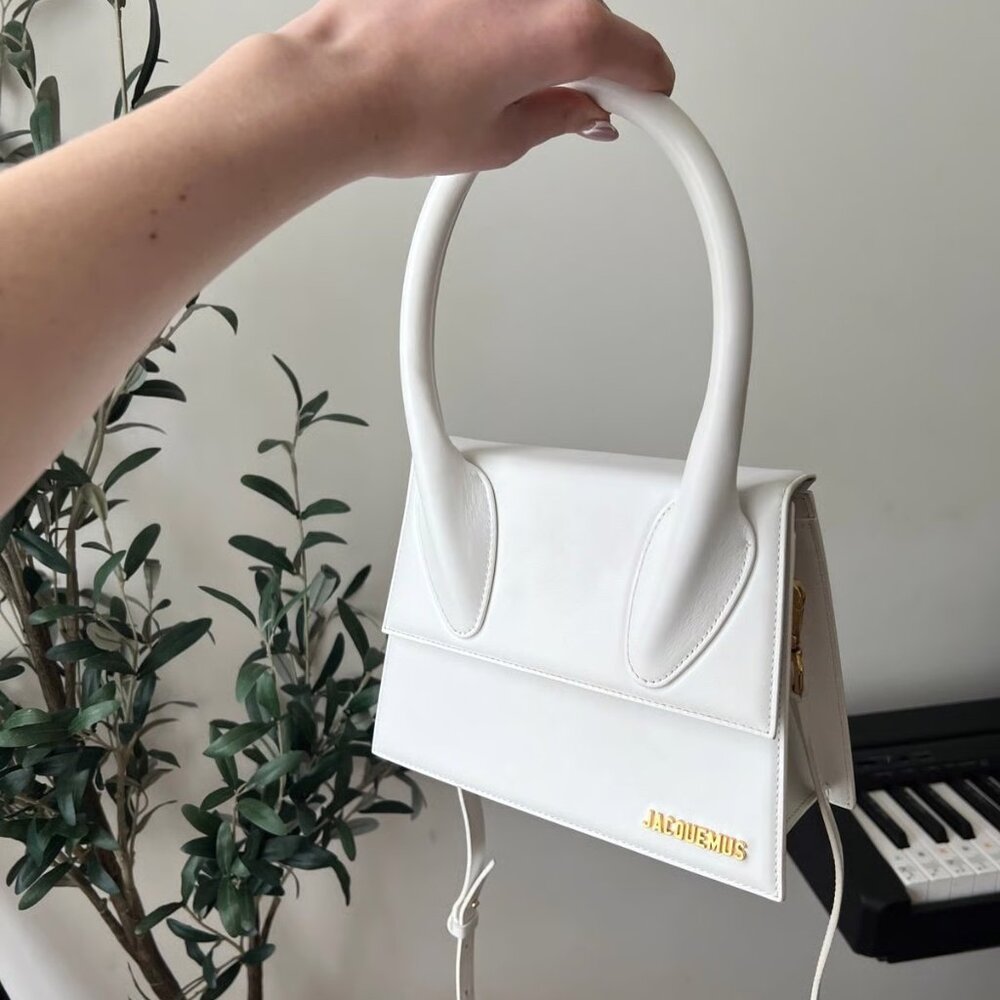 Jacquemus Le Grand Chiquito Leather Hand Bag White